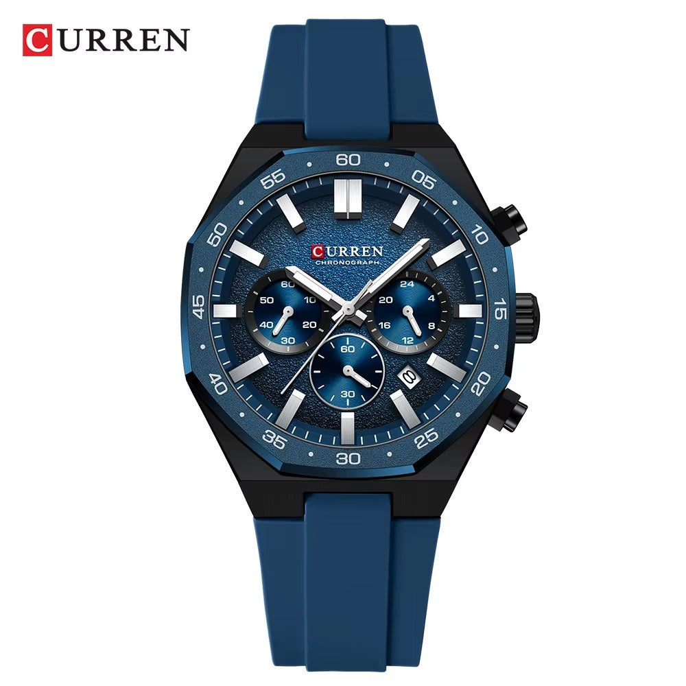 Reloj Curren 8489 Silicona color Azul