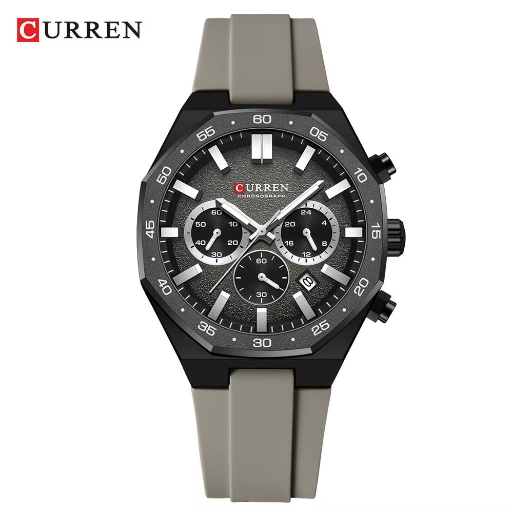 Reloj Curren 8489 Silicona color Gris
