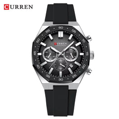 Reloj Curren 8489 Silicona color Negro