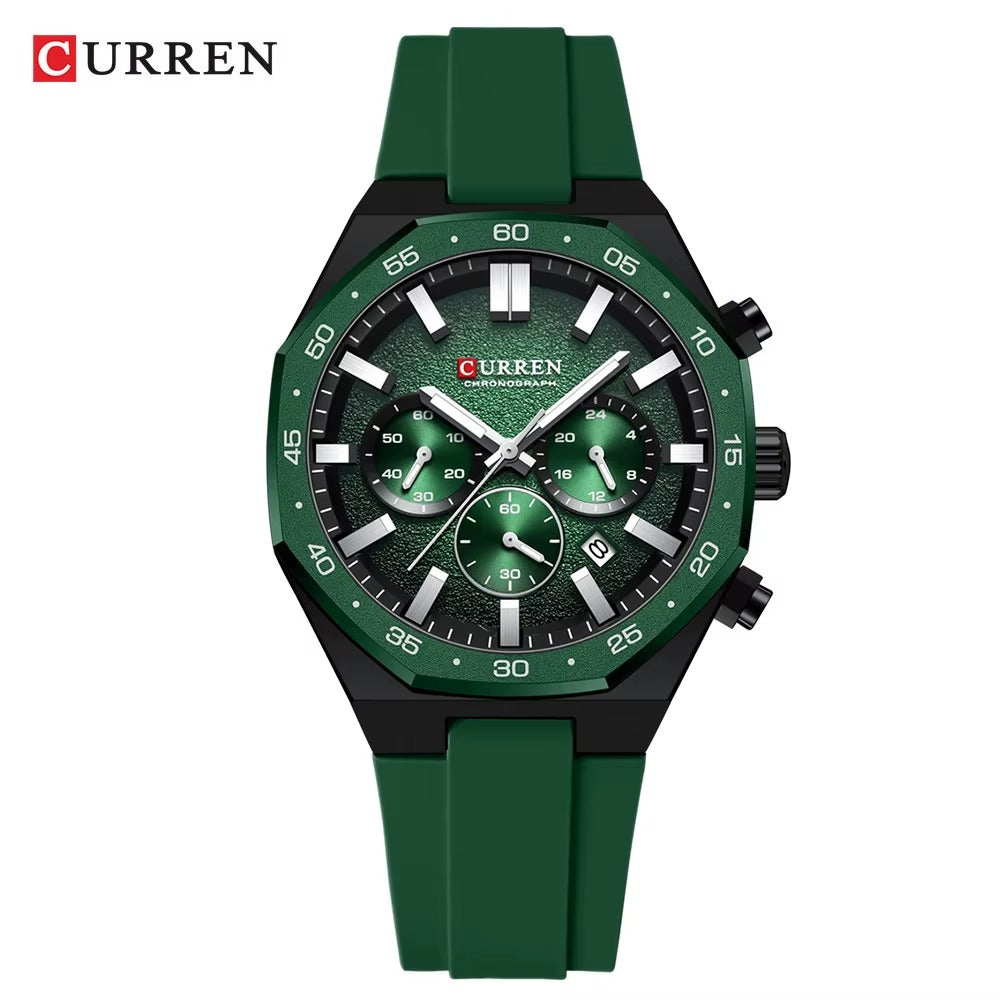 Reloj Curren 8489 Silicona color Verde